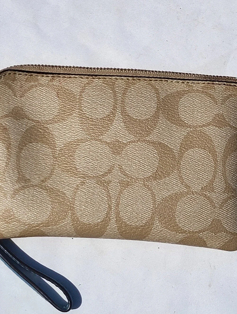 Coach Pacman Brown Small Wristlet Wallet F73387